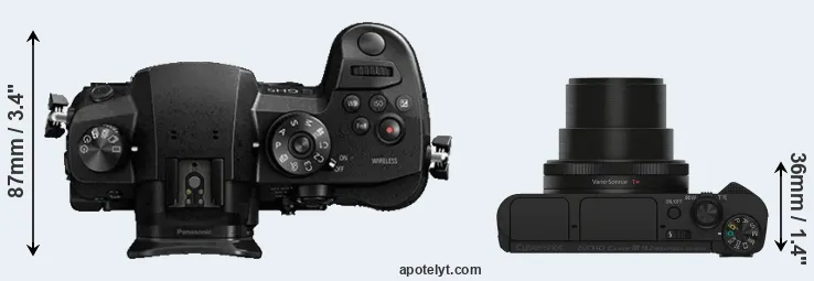 Compare GH5 versus HX90V top