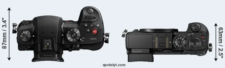 Compare GH5s versus GX8 top