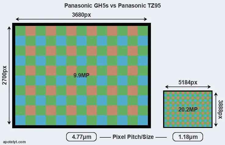 GH5s versus TZ95 MP