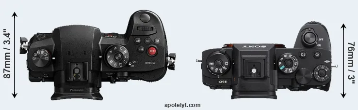 Compare GH5s versus A9 II top