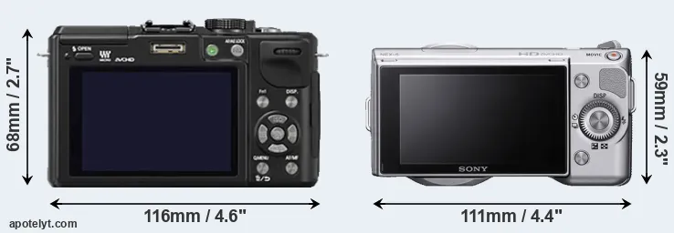 Comparison GX1 or NEX-5 rear