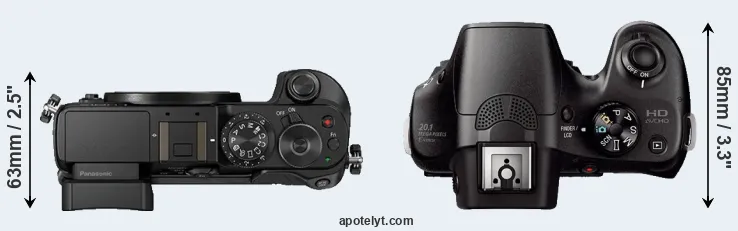 Compare GX8 versus A3000 top