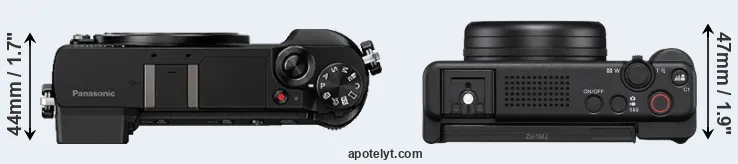 Compare GX85 versus ZV-1 II top