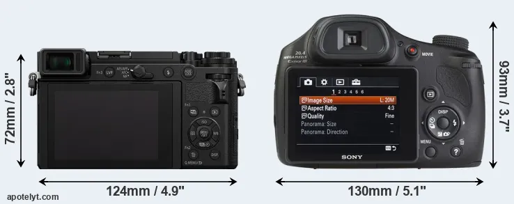 Comparison GX9 or HX350 rear