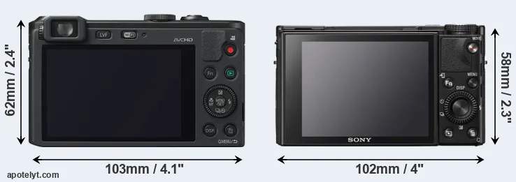 Comparison LF1 or RX100 VII rear