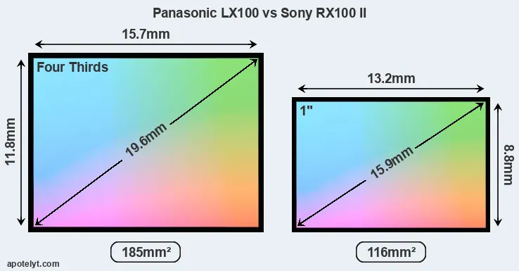 Panasonic LX100 and Sony RX100 II sensor measures