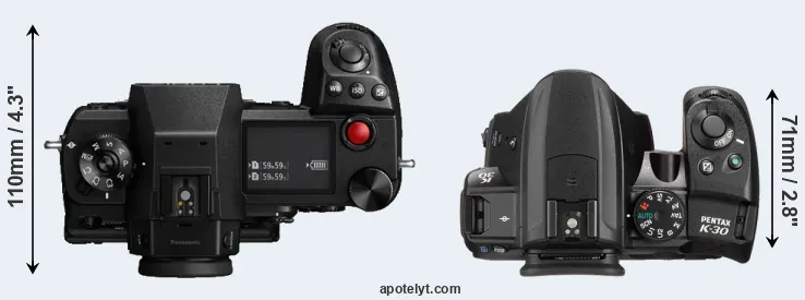 Compare S1H versus K-30 top
