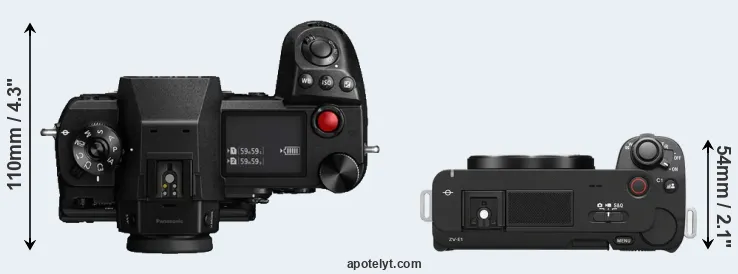 Compare S1H versus ZV-E1 top
