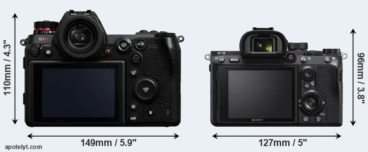 Comparison S1R or A7 III rear