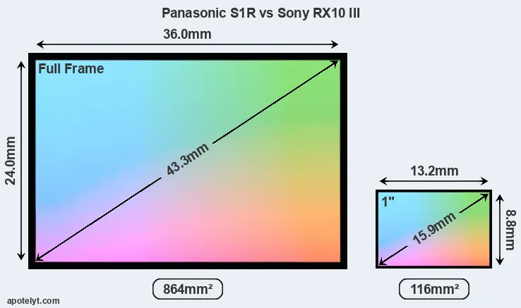 Panasonic S1R and Sony RX10 III sensor measures