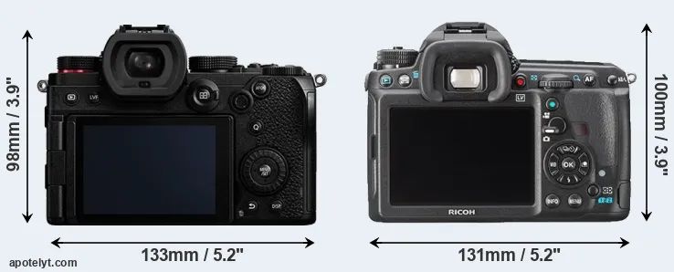 Comparison S5 or K-3 rear