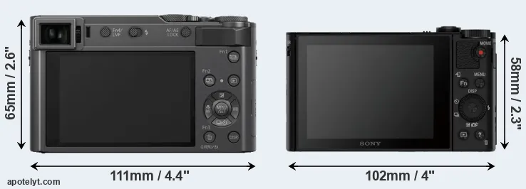Comparison TZ200 or HX90V rear