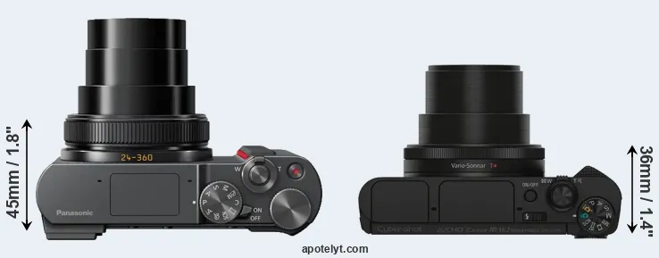 Compare TZ200 versus HX90V top