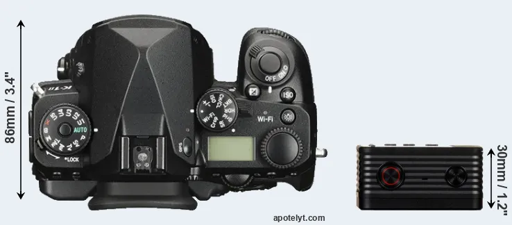 Compare K-1 II versus RX0 top
