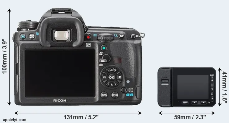 Comparison K-3 or RX0 II rear