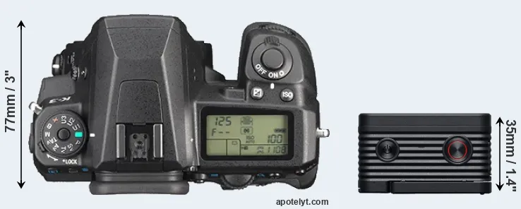 Compare K-3 versus RX0 II top