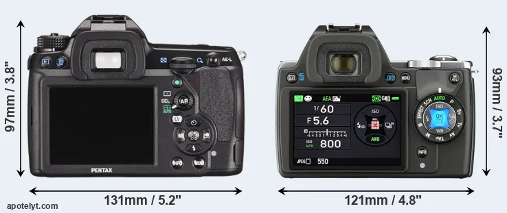 Comparison K-5 II or K-S1 rear
