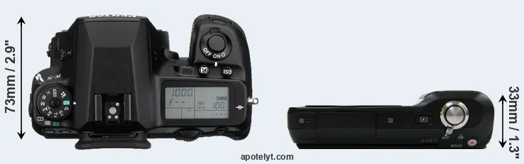 Compare K-5 versus NEX-3 top