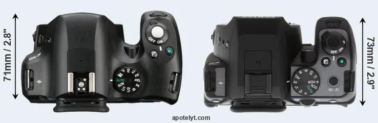 Compare K-50 versus K-S2 top