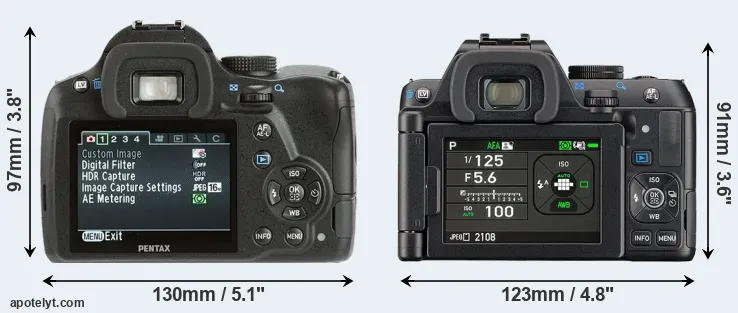 Comparison K-500 or K-S2 rear