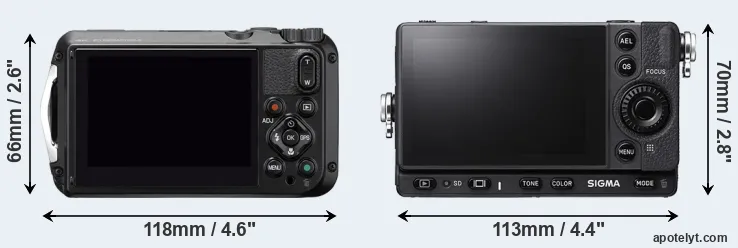Comparison WG-6 or fp L rear