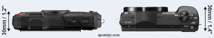 Compare WG-60 versus A5100 top