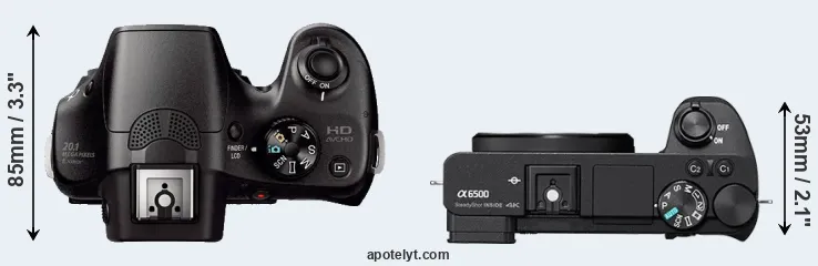 Compare A3000 versus A6500 top