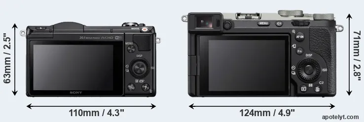 Comparison A5000 or A7C II rear