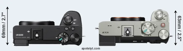 Compare A6600 versus A7C R top