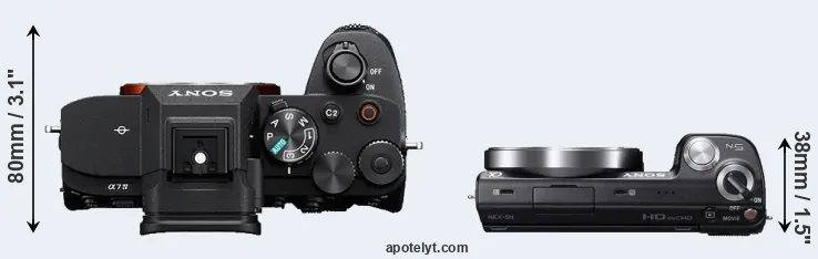 Compare A7 IV versus NEX-5N top