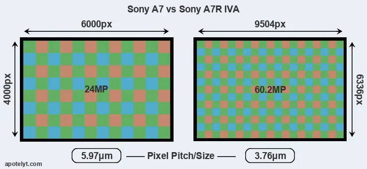A7 versus A7R IVA MP