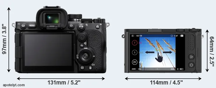 Comparison A7R V or M1 rear