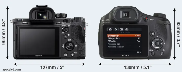 Comparison A7S II or HX350 rear