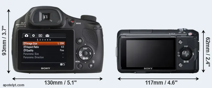 Comparison HX350 or NEX-3 rear