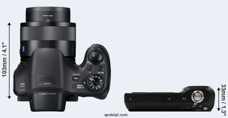 Compare HX350 versus NEX-3 top