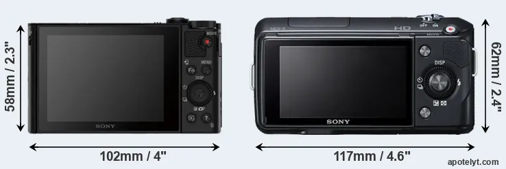 Comparison HX80 or NEX-3 rear