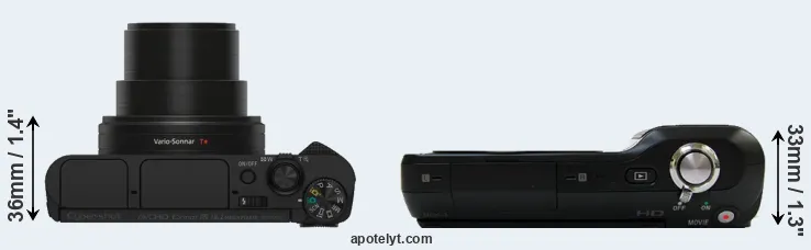 Compare HX80 versus NEX-3 top