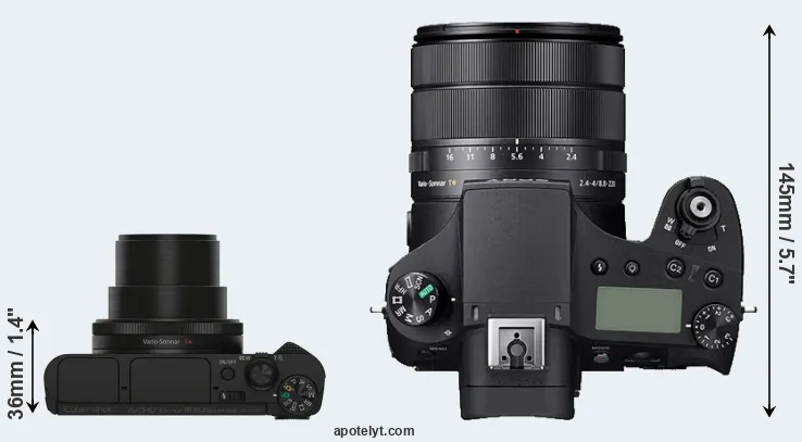 Compare HX90V versus RX10 IV top