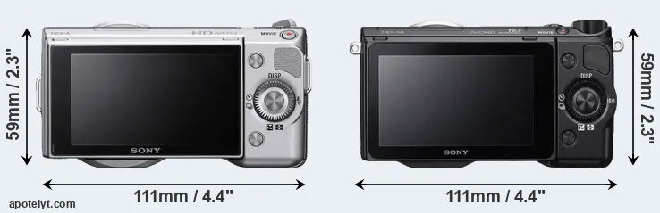 Comparison NEX-5 or NEX-5R rear