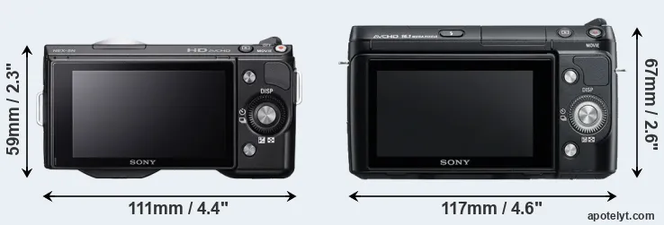 Comparison NEX-5N or NEX-F3 rear